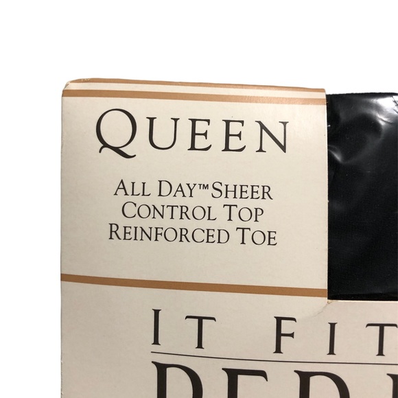 Vintage Berkshire sealed Navy Petite/Q Queen Full Figure Pantyhose - Picture 4 of 5